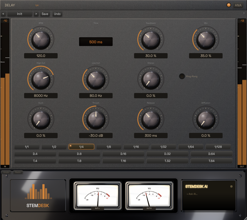 StemDesk Delay plugin