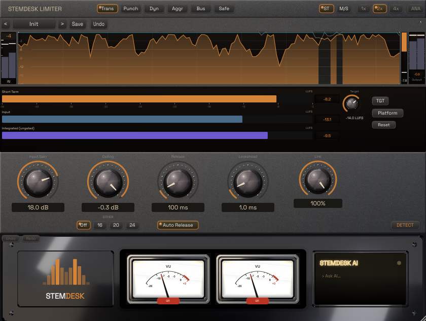StemDesk Limiter plugin