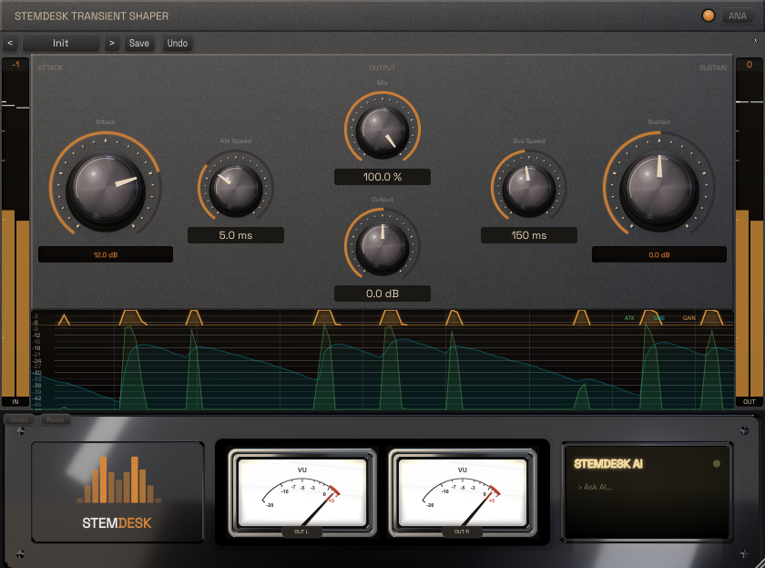 StemDesk Transient Shaper plugin